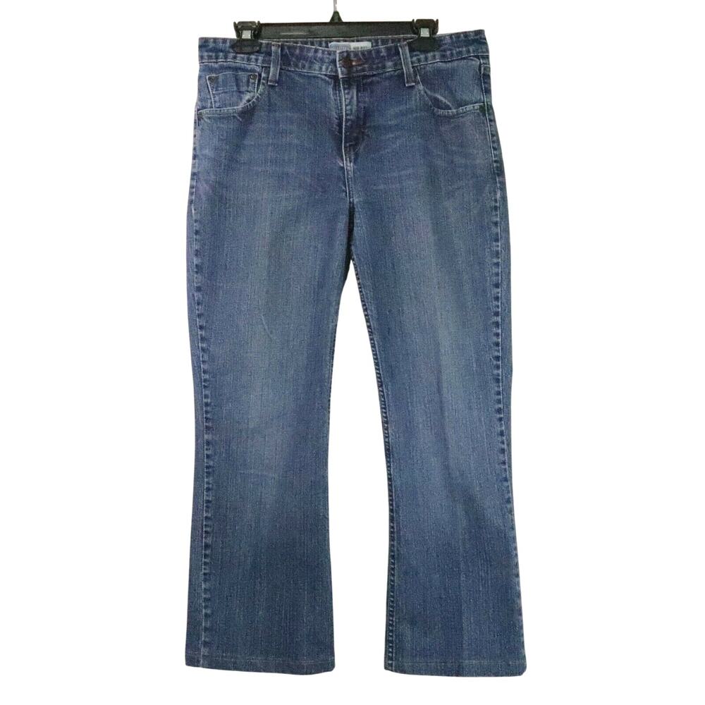 Levis Signature Jeans Womens 12 Mid Rise Bootcut Blue Stretch Denim Casual